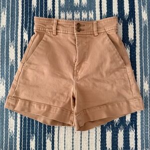 Everlane Tan High Waist Chino Shorts